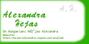 alexandra hejas business card